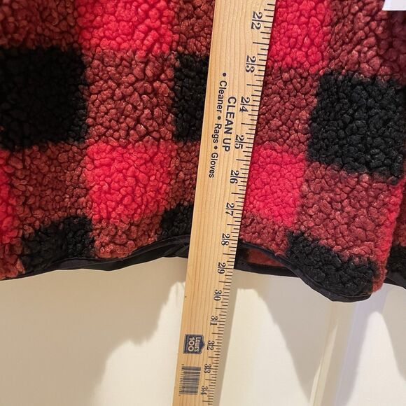 Time And Tru Red Buffalo Plaid Sherpa Sweater Women’s Plus Size 2X NEW - Picture 5 of 6